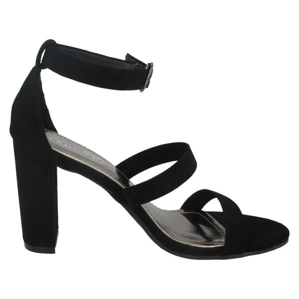 Spot On Ladies Spot On Double Strap High Heel Sandals