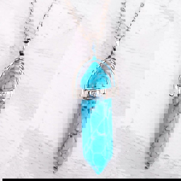 Myga Silver Plated Crystal Pendant