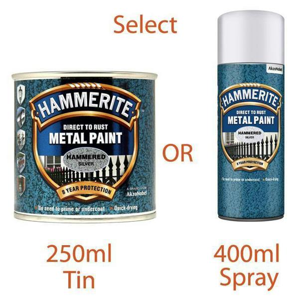 Hammerite Hammered Silver Spray Paint 400ml