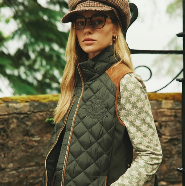 Joules BRAEMAR LUXE Womens Gilet Green