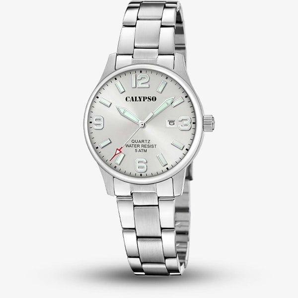 Calypso Ladies Grey Stainless Steel Watch K5861/2