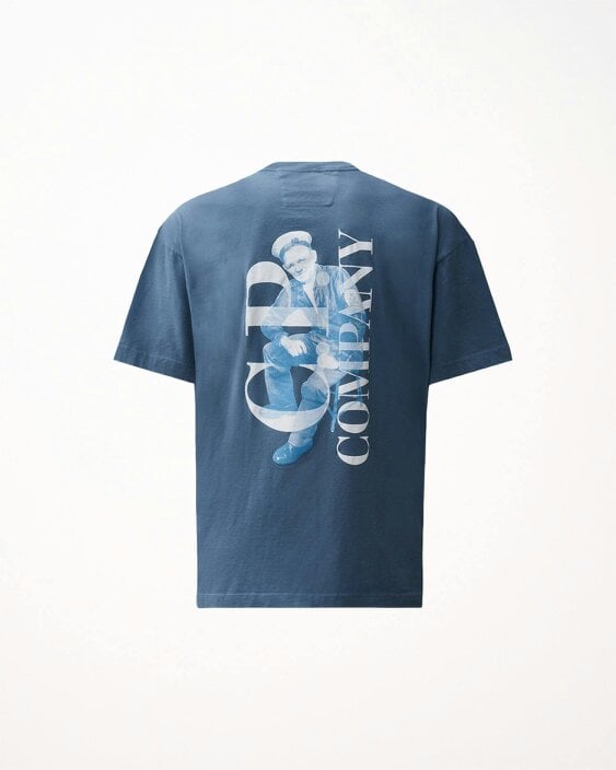 C.P. Company 30/1 Jersey British Sailor Mens T-Shirt - Orion Blue 871