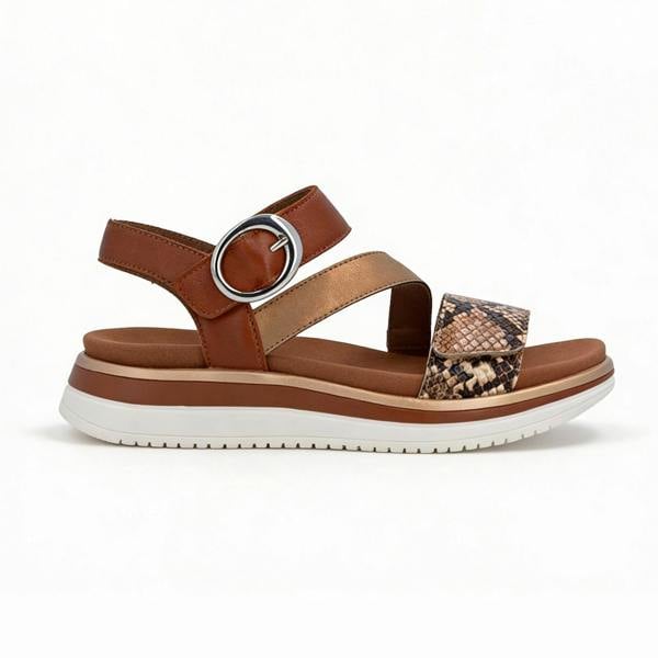 Remonte Remonte D1J64 Womens Ankle Strap Sandals Brown