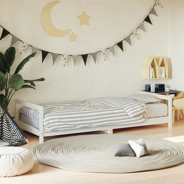 Berkfield Kids Bed Frame White 80x200 cm Solid Wood Pine