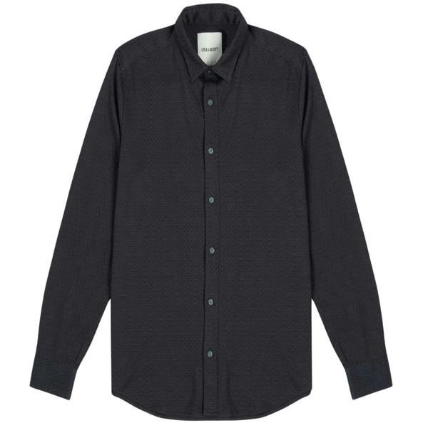 Lyle & Scott Navy Blue Jacquard Interlock Shirt S
