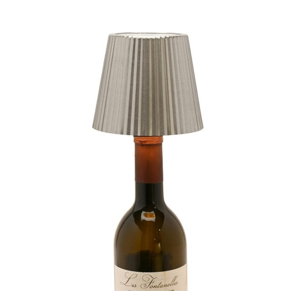 Hestia Wine Bottle Lamp Topper LED Rechargeable Touch Lamp - Silver