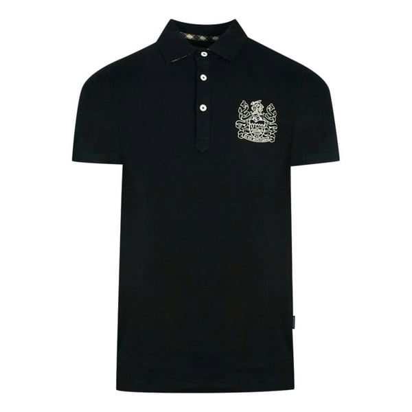 Aquascutum Unisex Adult Aldis Chest Logo Polo Shirt - Black