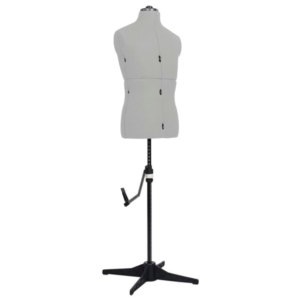 Berkfield Adjustable Dress Form Male Grey Size 37-45