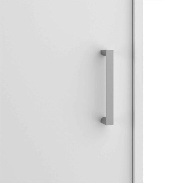 Wyld Haus Munich White Wooden Sliding Door Wardrobe 2 Doors 3 Shelves