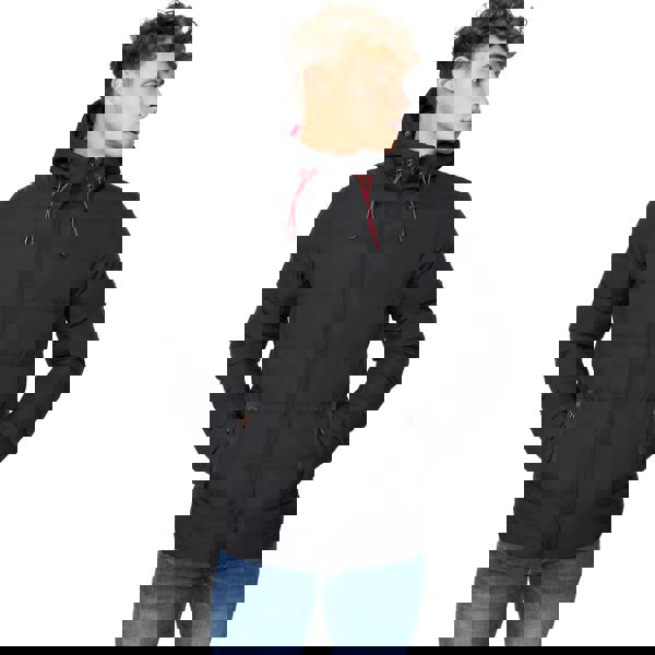 Crosshatch Mens Kampleys Embossed Padded Jacket - Black - 