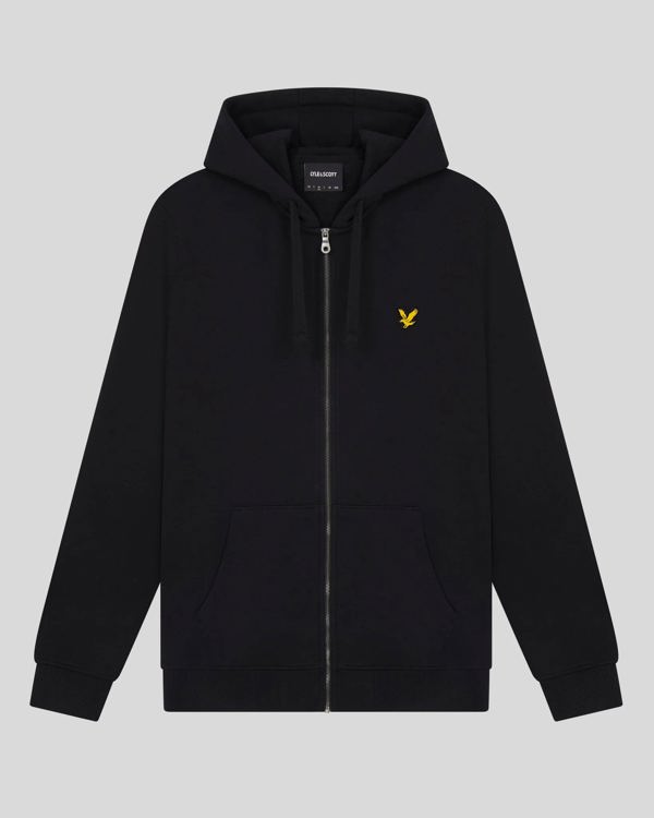 Lyle & Scott Zip Through Hoodie - Jet Black