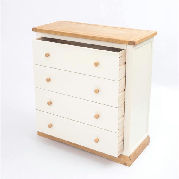 Cabinet Bits Trevi 4 Drawer Chest of Drawers Wood Knob
