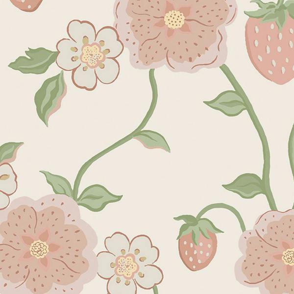 Cath Kidston Strawberry Pink Wallpaper