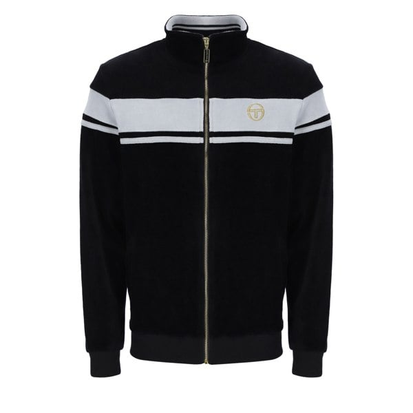 Sergio Tacchini Damarindo Velour Track Top Jacket Black