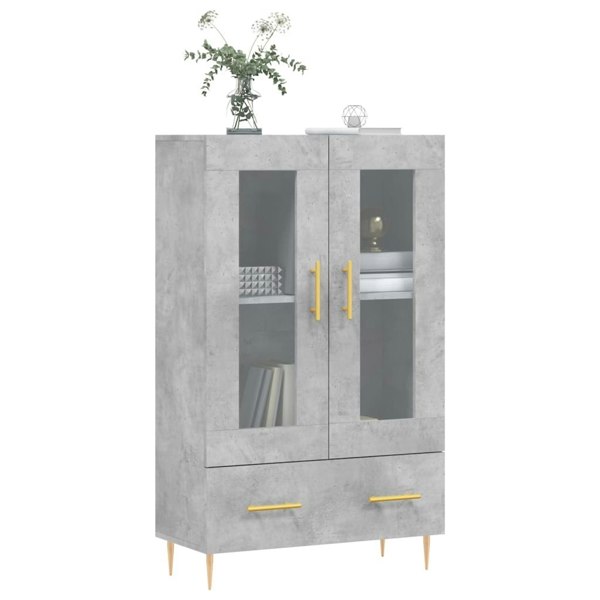 Berkfield Highboard Concrete Grey 69.5x31x115 cm Engineered Wood