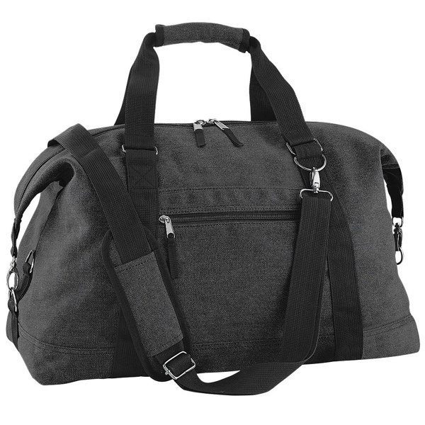 Bagbase Vintage Canvas Weekender / Holdall Carry Bag (30 Litres) - Vintage Black