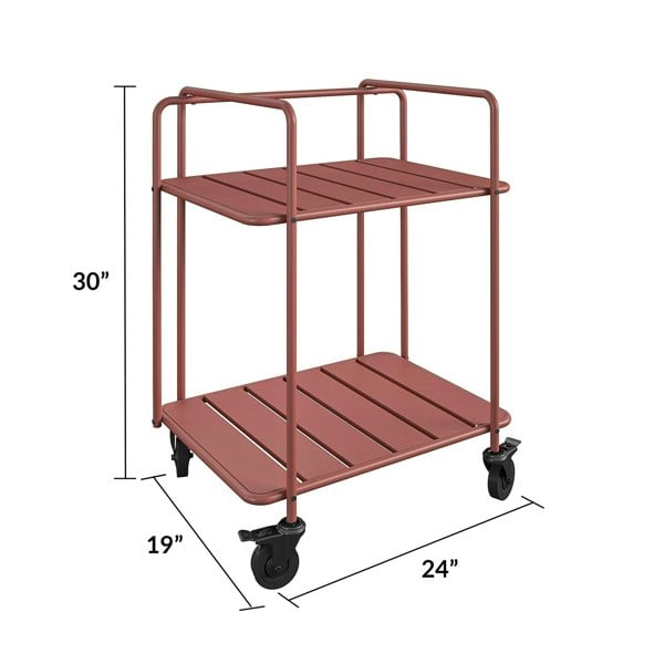 Dorel Home NG Penelope Outdoor Indoor Cart Persimmon