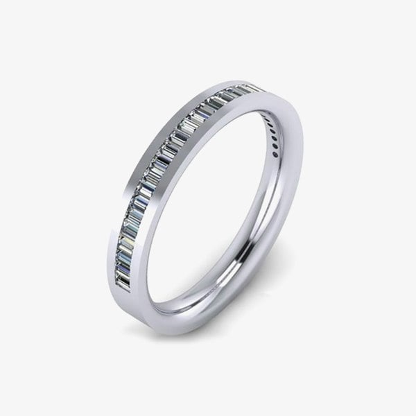 T. H. Baker Platinum 0.40ct Baguette-Cut Diamond Eternity Ring (M) HET2204