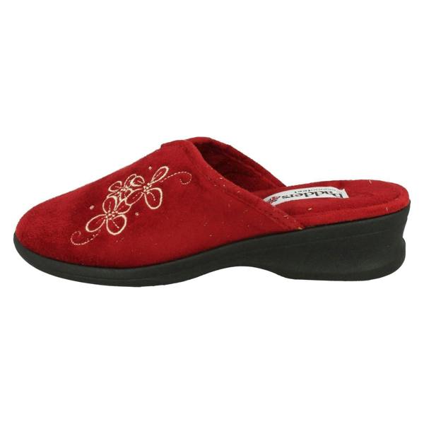 Padders Ladies Padders Wedge Heel Slipper Sable