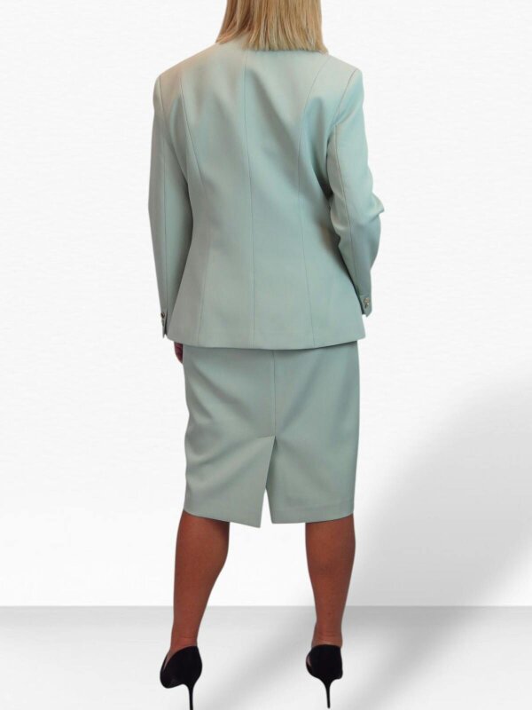 Paulo Due Women's 2 Piece V Neck Skirt Suit