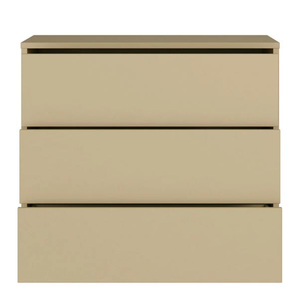 Furniture To Go Alice Springs 3 Drawer Chest with Push-to-Open Drawers in Butter Yellow