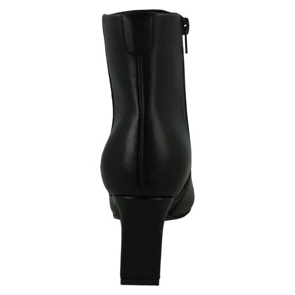 Spot On Ladies Spot On High Heel Leather Ankle Boots with Pointed Toe Inside Zip F51213