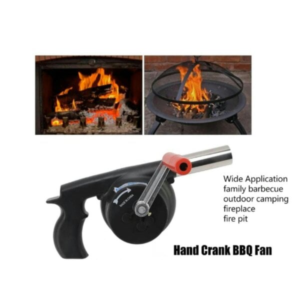 Dyzi Manual Hand Crank BBQ Fan Air Blower Portable Grill Fire Starter