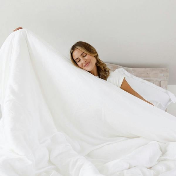 Ethical Bedding Soft & Silky Duvet Cover in White (Organic Cotton)