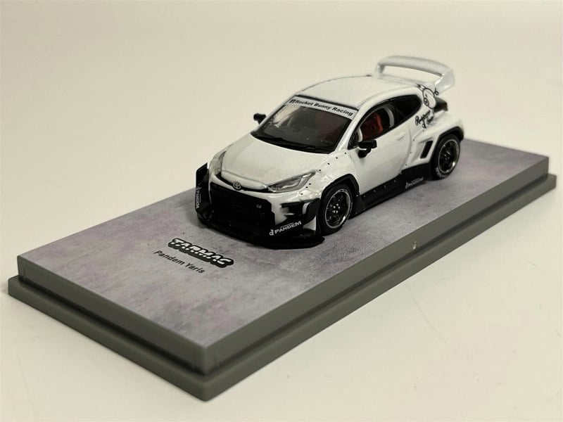 Tarmac Pandem Yaris White 1:64 Scale Tarmac Works T64R080WH