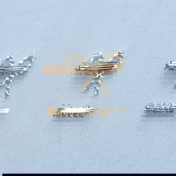 Pearl Hair Clips Set Bow Hair Grip Set of 2 Slides