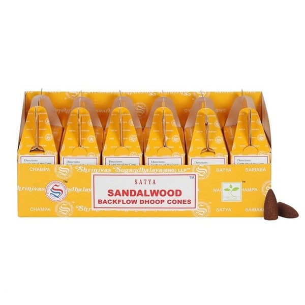 Serano Set of 6 Packets of Satya Sandalwood Backflow Dhoop Cones