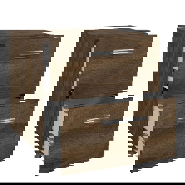 Furniture To Go Pepe Bedside 2 Drawers in Walnut