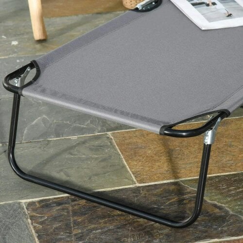 Bobobiy Folding Sun Lounger Reclining Chair w/ Pillow Reading Hole Garden Beach