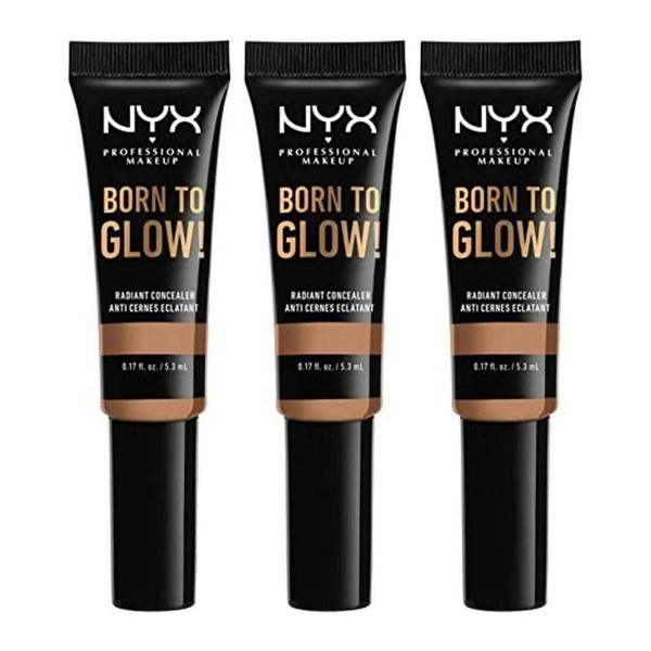 NYX Cosmetics 3 x NYX Professional Makeup Born To Glow Concealer - 12.7 Neutral Tan