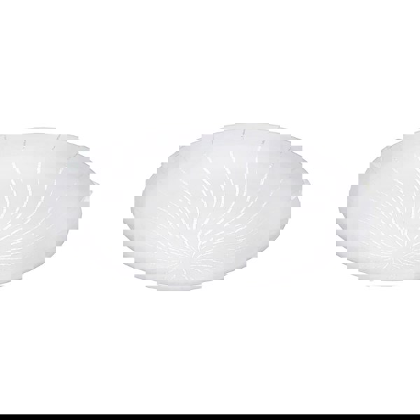 Wall Flush Ceiling Light White Shade Granille White Clear Glass Bulb LED 11W Loops