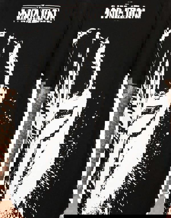 Star Wars Mens Black Din Djarin Short Sleeve Long Leg Pyjama Set