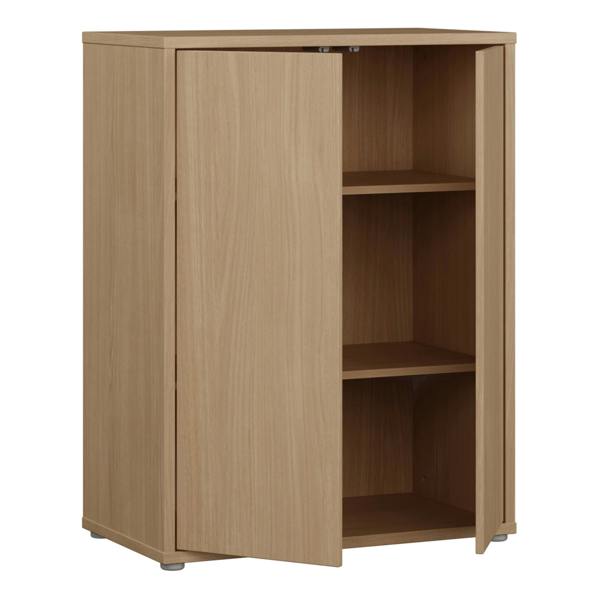 Furniture To Go Alice Springs Tall 2 Door Cupboard with Push-to-Open Doors in Elegancia Oak