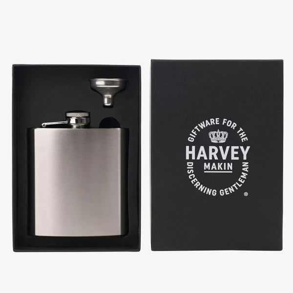 T. H. Baker Harvey Makin Ss 6Oz Hip Flask Accessory HM2475
