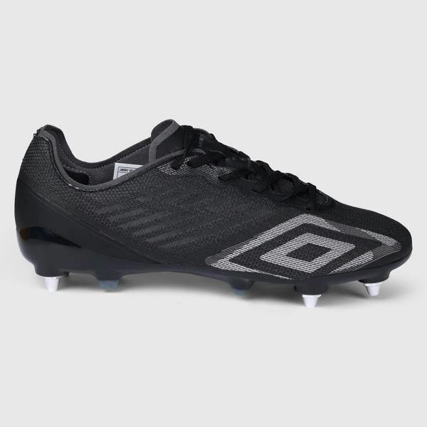 Umbro Mens Velocita Decima Pro Soft Ground Football Boots - Pirate Black/Gunmetal/Black Shimmer - 