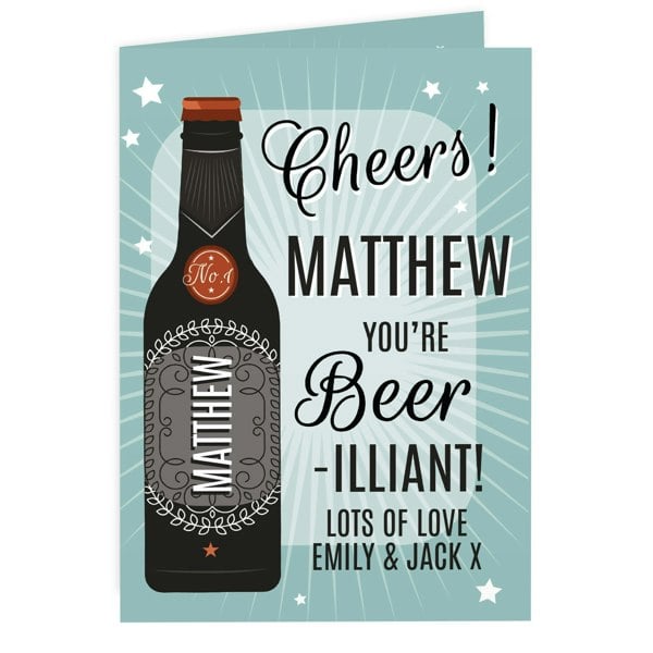 Personalised Memento Company Personalised Beer-illiant Card