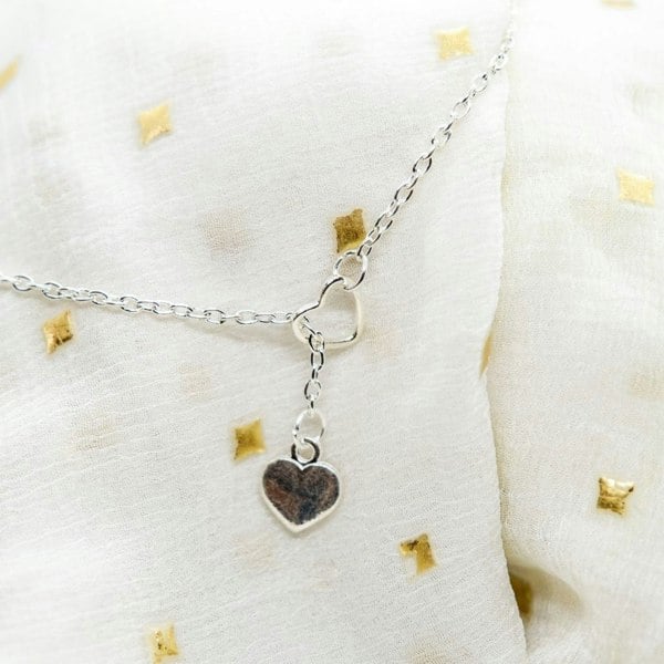 Silver Heart Lariat