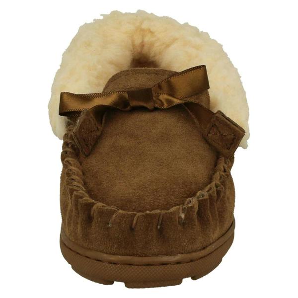 Bear Paw Ladies Bear Paw Bow Detailed Slippers Indio