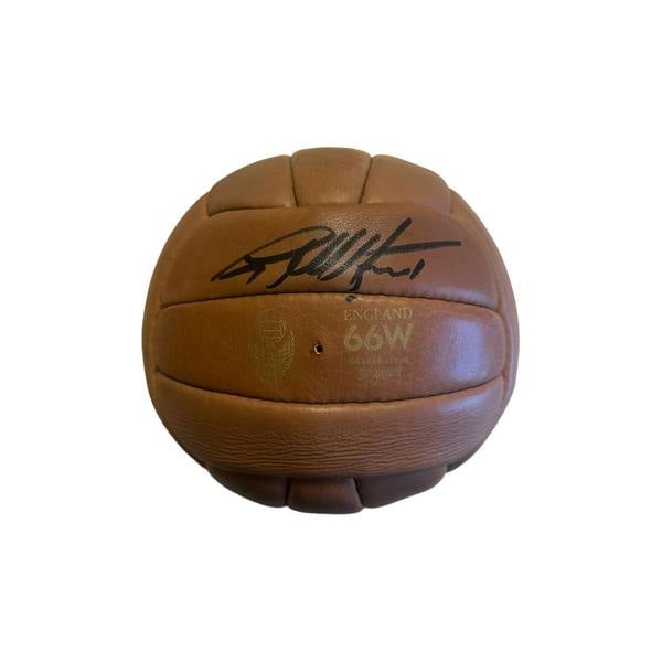 Geoff Hurst Signed Leather Ball