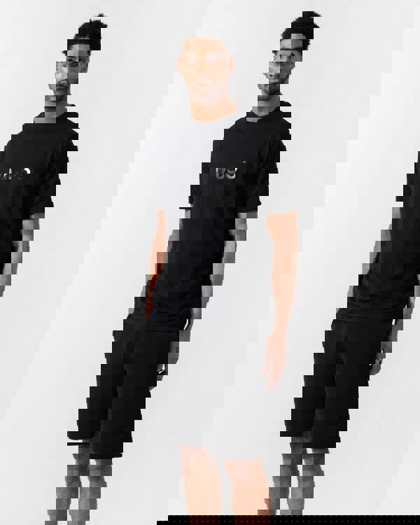 HUGO Dumeo Mens Tortoise-Logo T-Shirt in Cotton Jersey  - Black 001