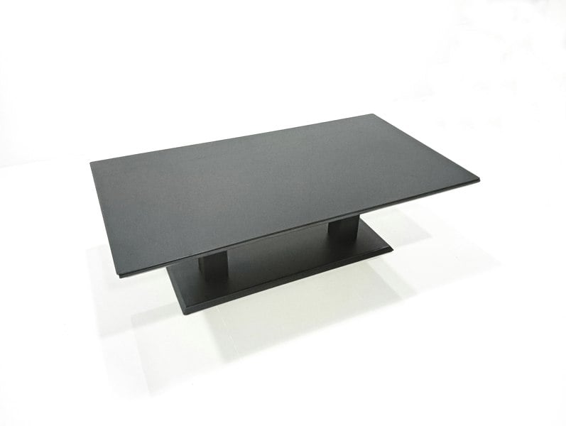 Fimous Garden Sofa Set Aluminium Furniture Rising Dining Tabe Set with 2 Chair 2 Side Tables Dark Grey