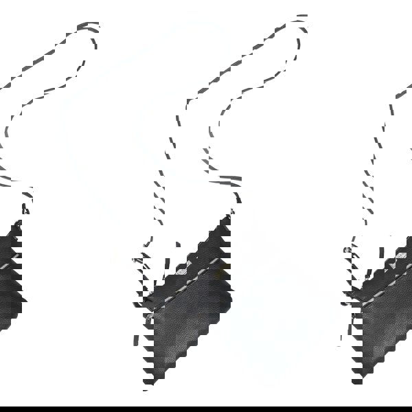 Assots London 'ROSY' Black Pebble Grain Soft Real Leather Crossbody Bag