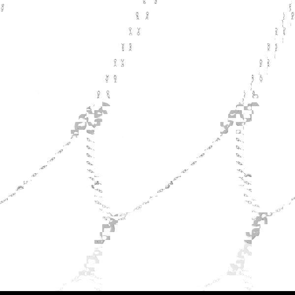 Say It With Cancer Necklace with CZ Stones - Silver Plated