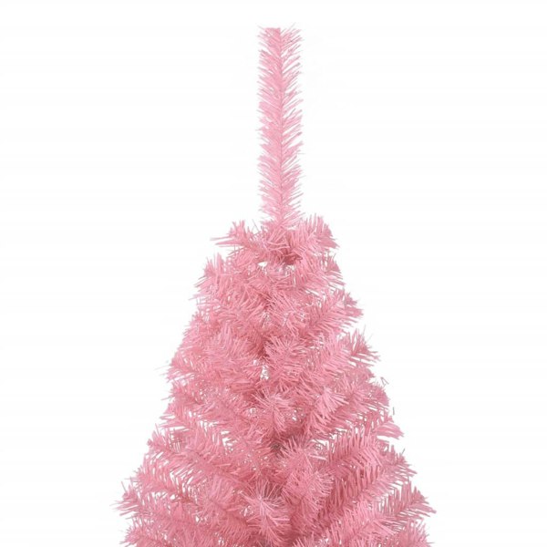 Berkfield Artificial Half Christmas Tree with Stand Pink 150 cm PVC