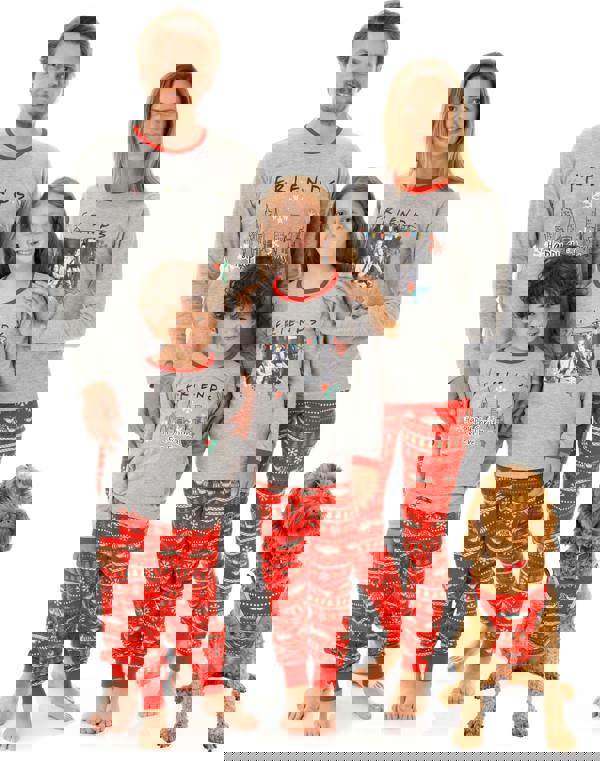 Friends Boys Red Logo Long Sleeve Long Leg Pyjama Set [dis]