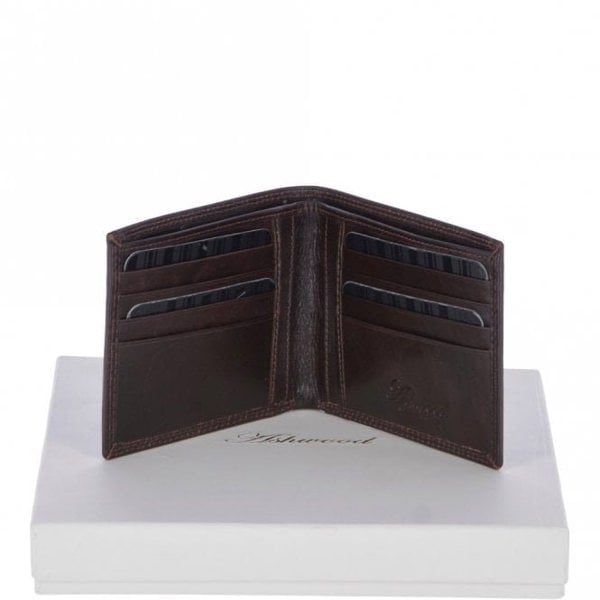Men's Vegetable Tanned Leather Classic 8 Card Billfold  Wallet 1211-VT